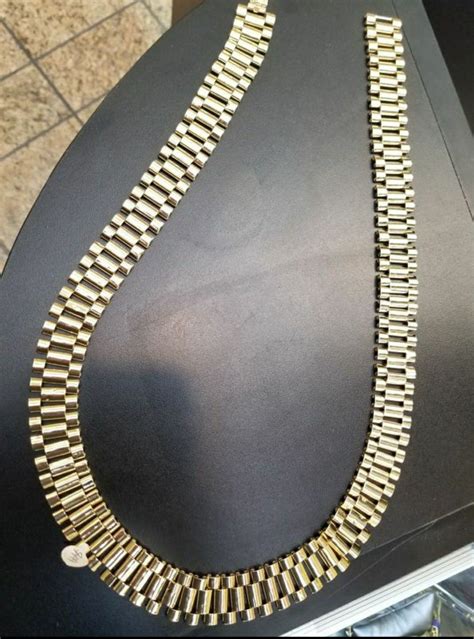 rolex chains for sale|14k gold rolex chain.